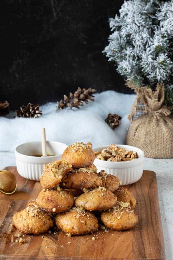 Greek Christmas Honey Cookies “Melomakarona” - siftnwhisk