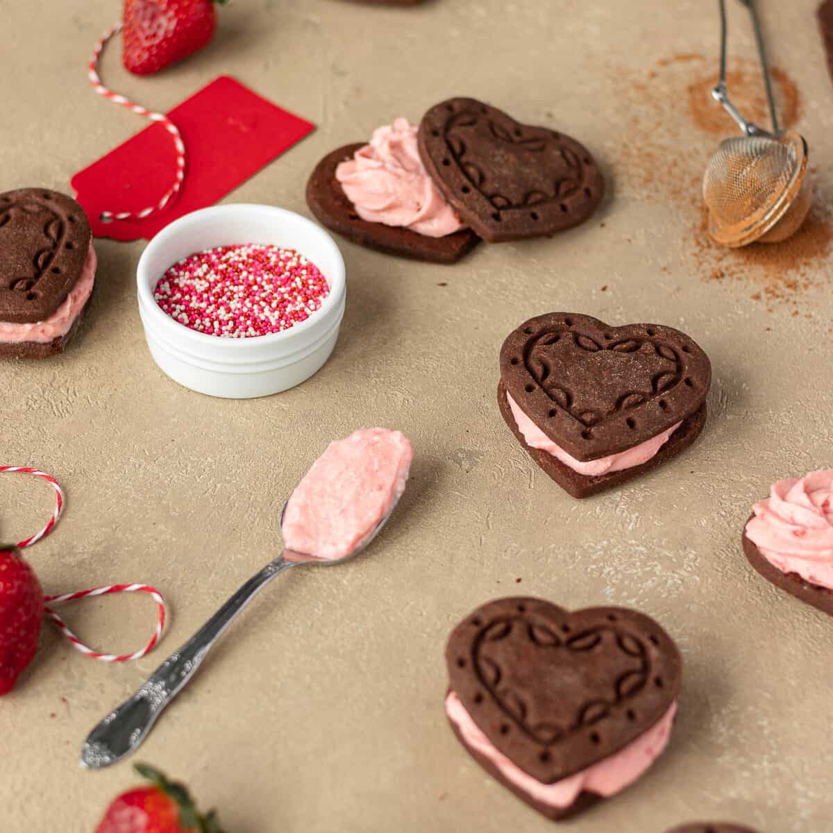 Valentine's Day Heart Sugar Cookies - Ahead of Thyme